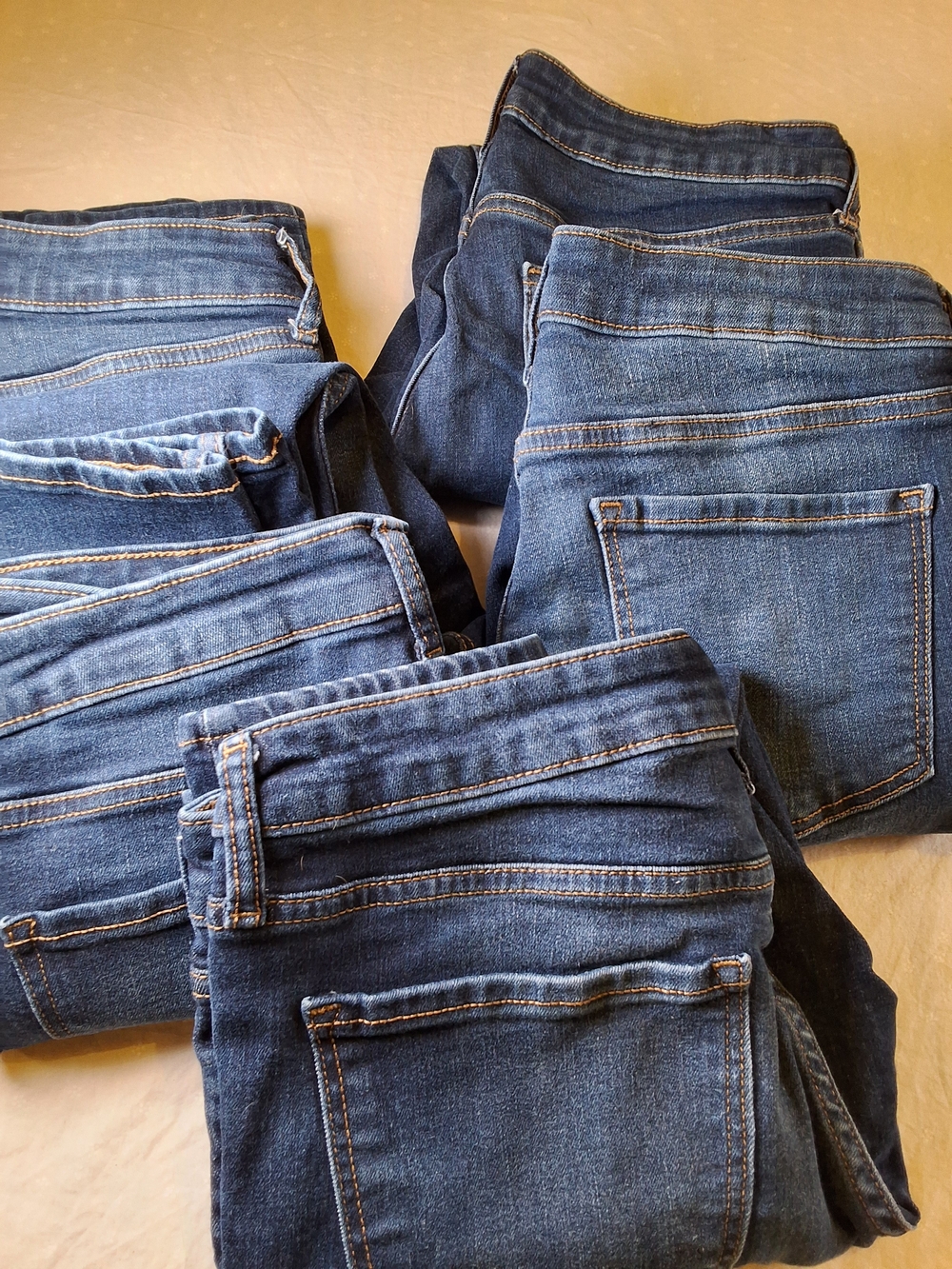 5 PrOld Navy Women’s Straight Leg Jeans in Dark Blue Denim